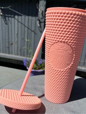 Starbucks Matte Pink Studded Cold Cup Tumbler 24 oz Venti collectable
